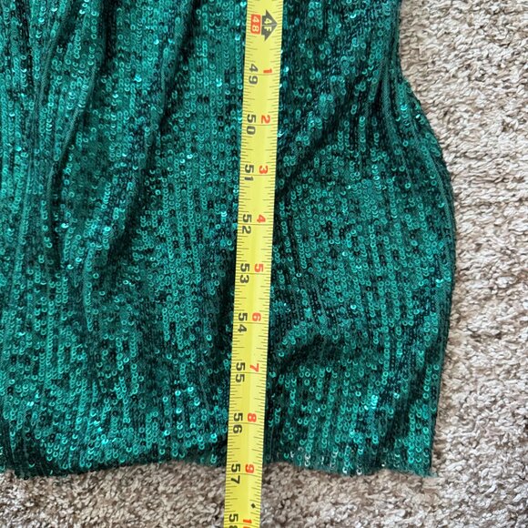 Revolve NBD Elektra Gown Party Dress Emerald Green Kelly sequins maxi sz small - Picture 16 of 16